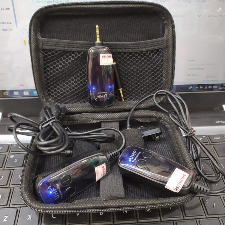 Microphone Clip On Wireless Dual TX 2 1RX Mic Shorus New Model 2CH