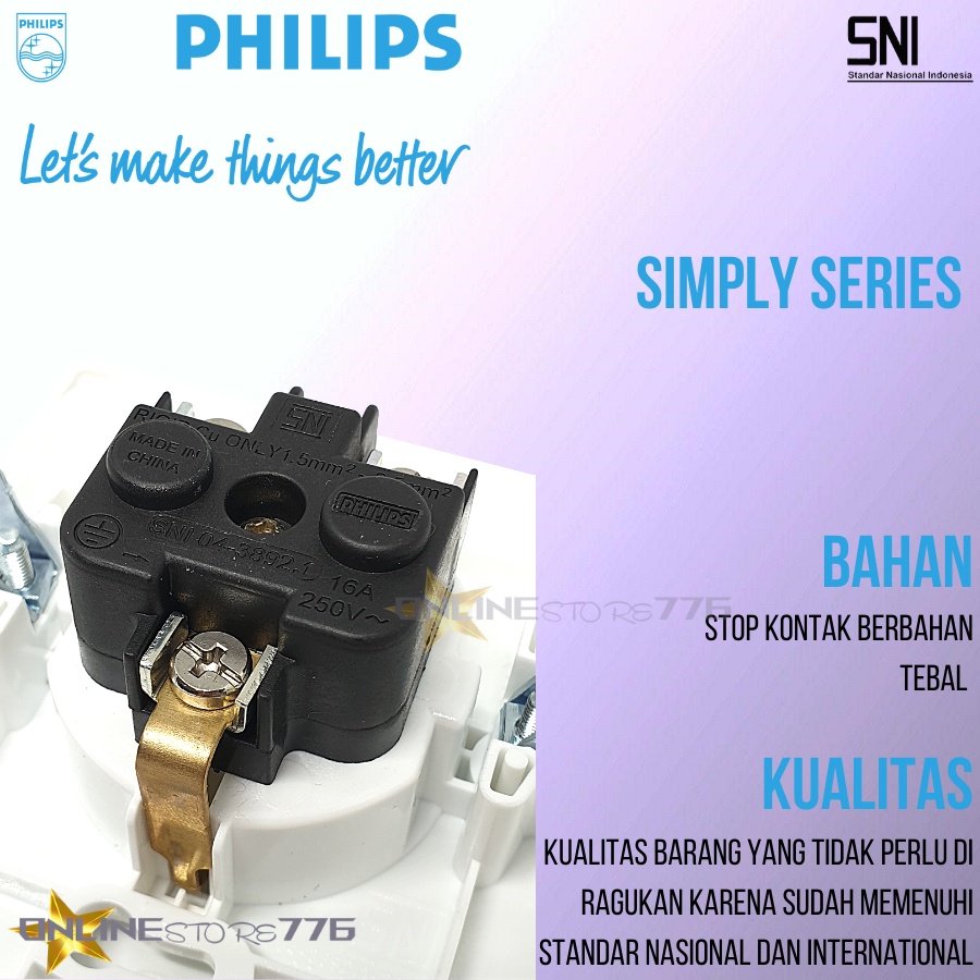 Philips Stop Kontak Simply / PHILIPS Simply Socket / IB Stop Kontak