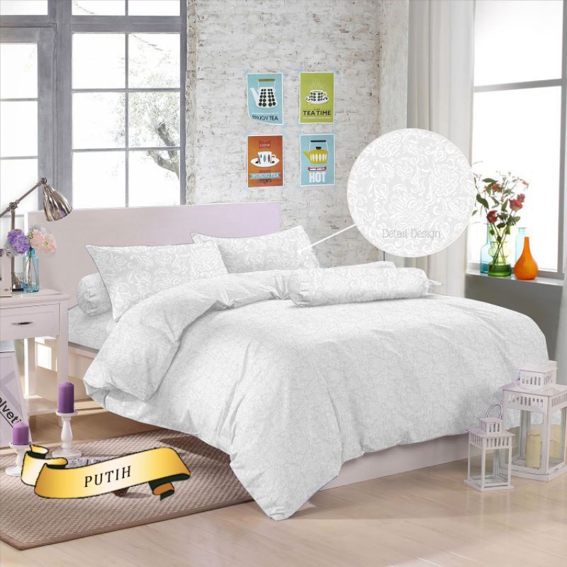 BEDCOVER EMBOS PUTIH