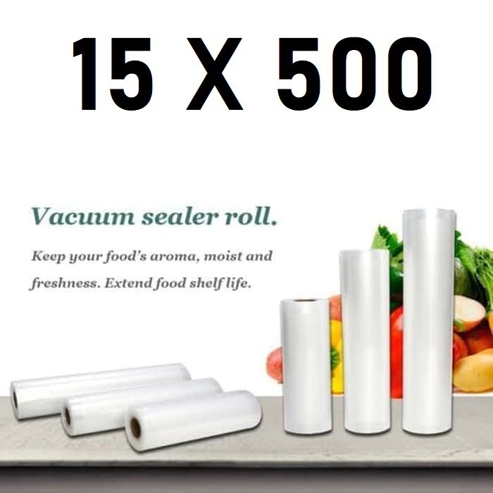 HL Plastik Vacuum Sealer Emboss per Roll Ukuran 15x500 cm