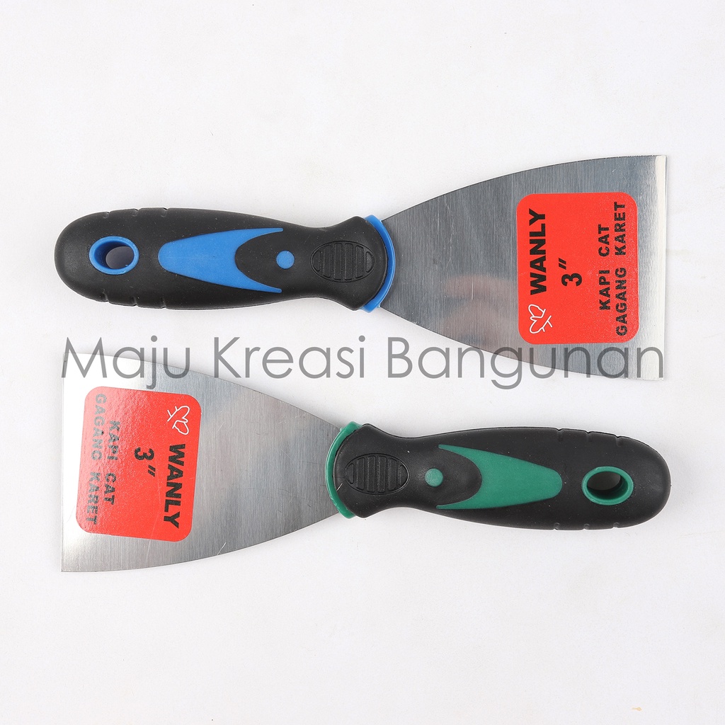 Kape Gagang Karet 2 2.5 3 4 Inch Kapi Steel Skrap Pisau Dempul Pengerok Cat Scraper Scrapper Inci In VPR Wanly