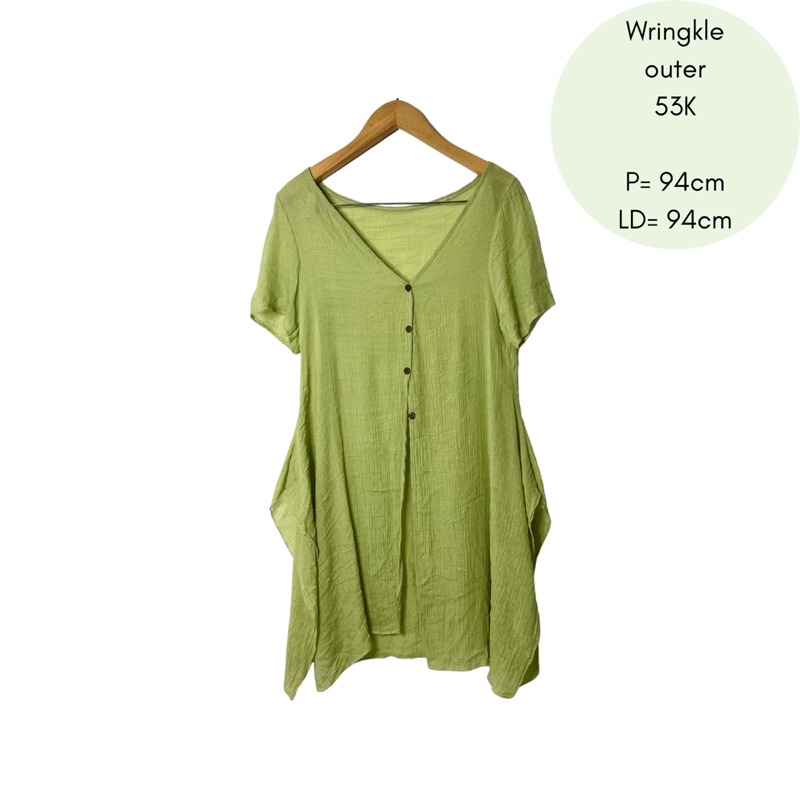 outerwear wringkle cardigan luaran wanita second bekas preloved uniqlo