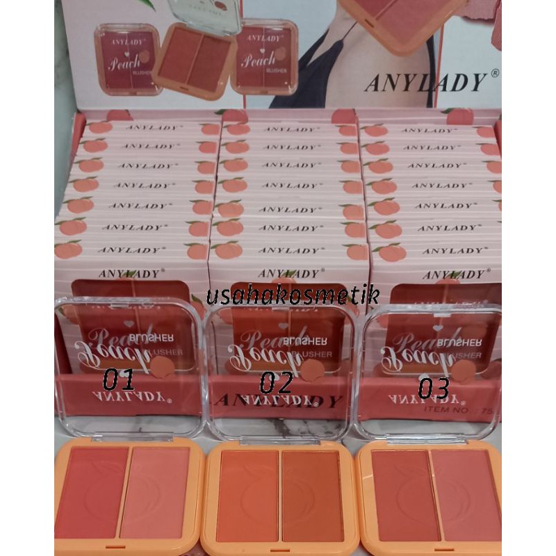 PROMO Perpcs BLUSH ONE PEACH ANYLADY 2 WARNA NO.755