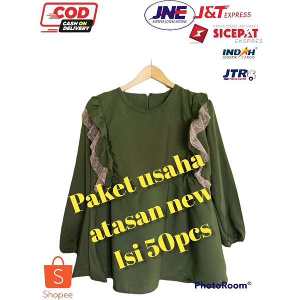 paket usaha atasan wanita isi 50pcs /blus dewasa,atasan wanita new,baju atasan dewasa terrlaris