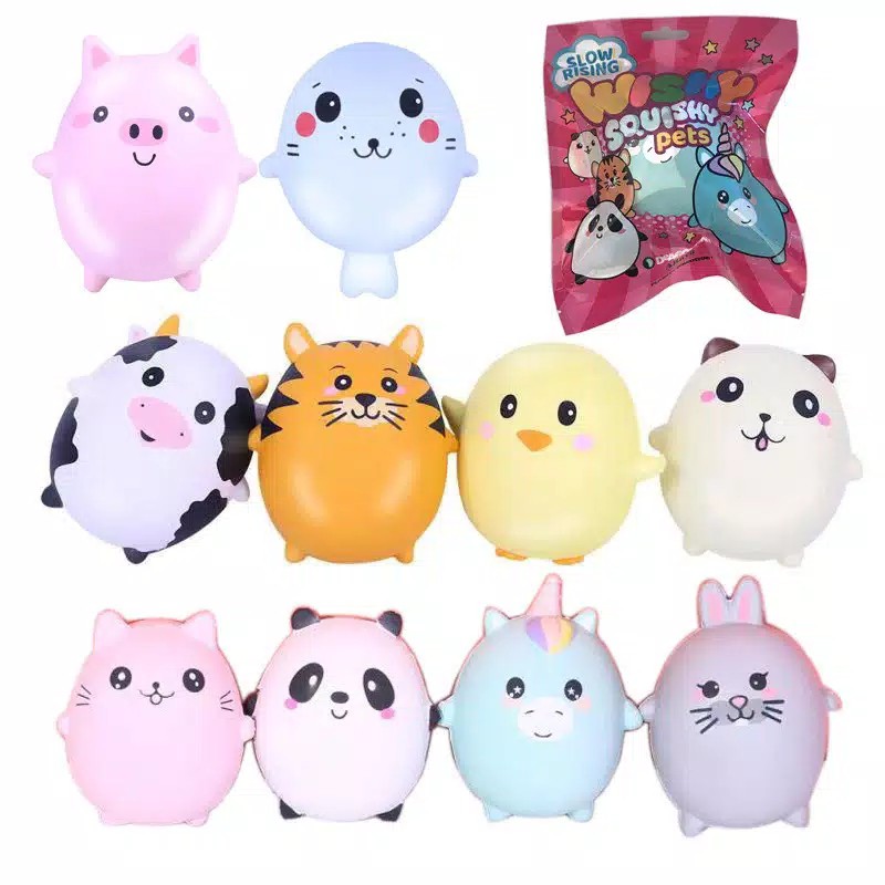 Squishy  Wishy Pet Squeeze Animal Skuisi Slow  Murah  Hewan 
