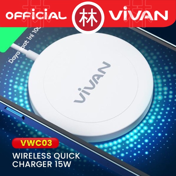 Vivan VWC03 Wireless Quick Charger 15W Max for Apple iPhone &amp; Android