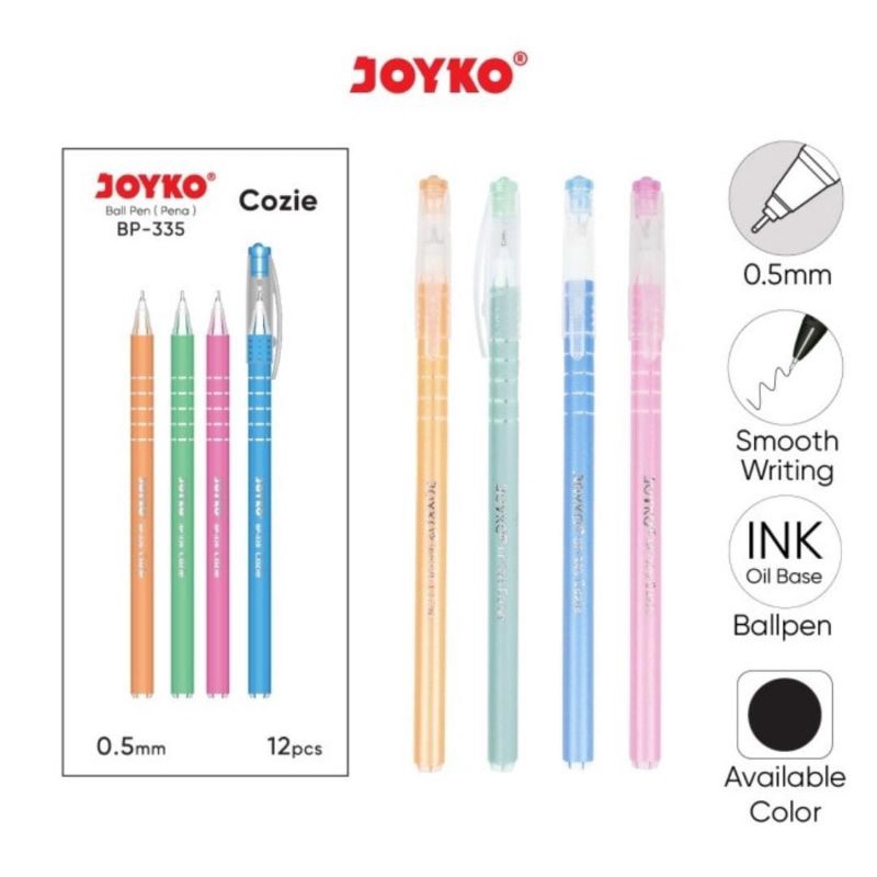 

Bulpen joyko Cozie BP-335 warna pastel