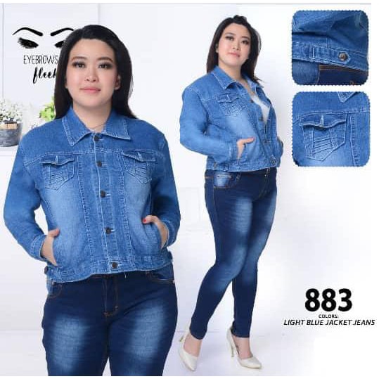 MC girl - Jaket Jeans Jumbo Wanita / Jaket Lepis Wanita / Jacket Denim Big Size