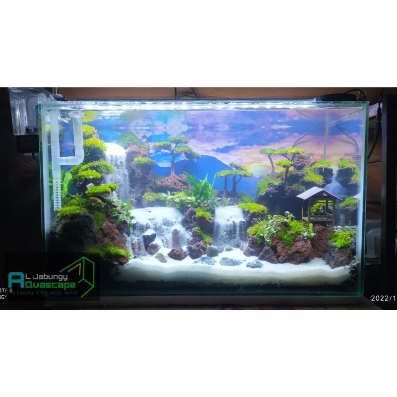 Aquascape dobel air terjun