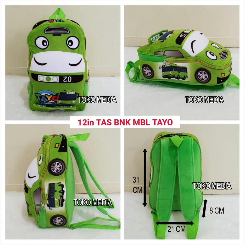 Terunik Tas Ransel Anak BATITA/PG/PAUD Bentuk Mobil Bahan YELVO TAYO - ROGI HJ