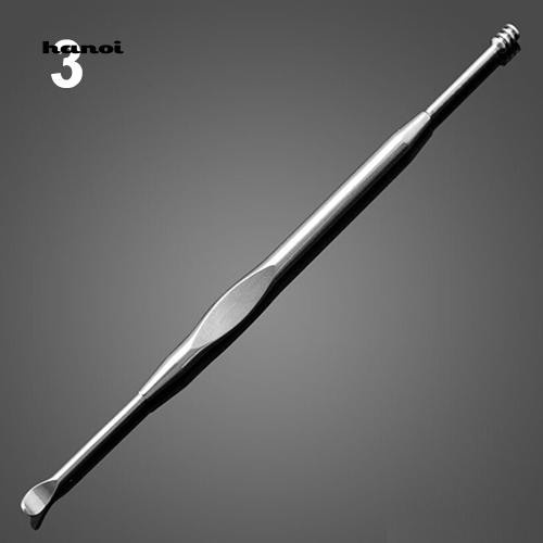 HN❤Earpick Pembersih Telinga Dua Kepala Bahan Stainless Steel