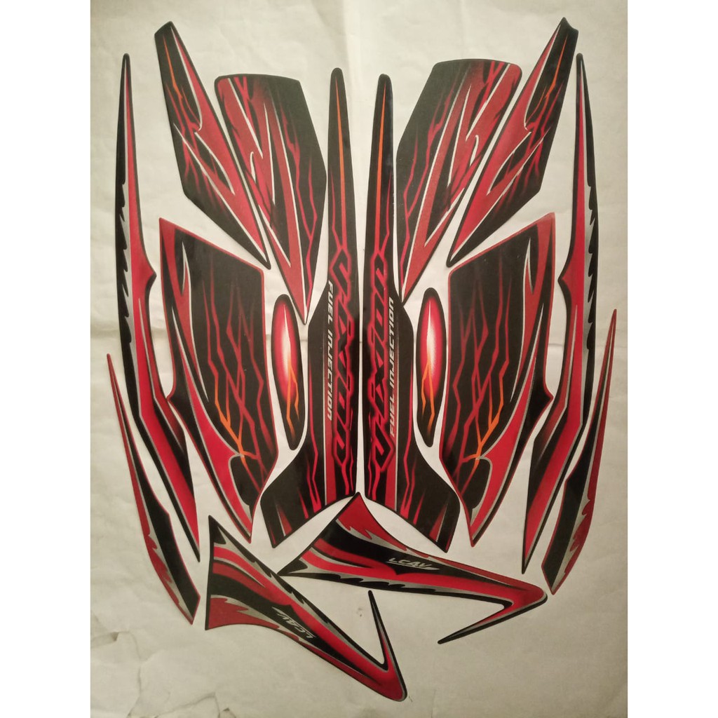 stiker striping yamaha vixion old 2010 merah