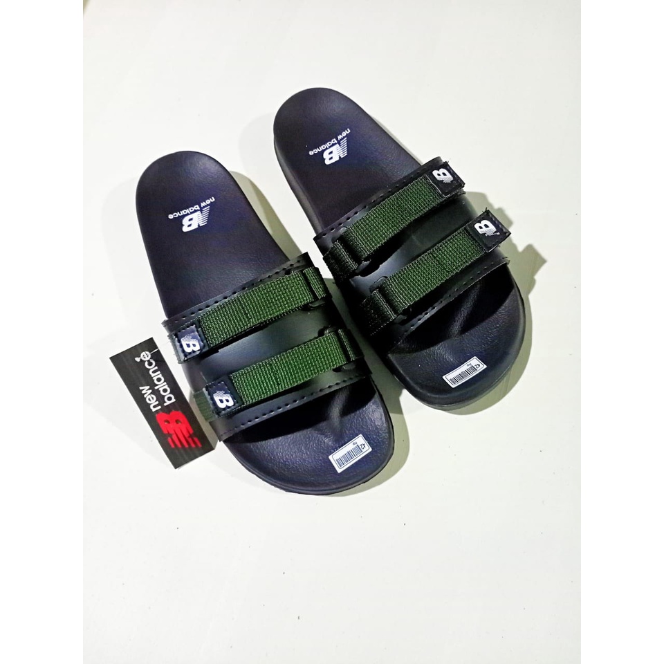 Sandal Slide Pria slip on sandal slop Black Terbaru terlaris