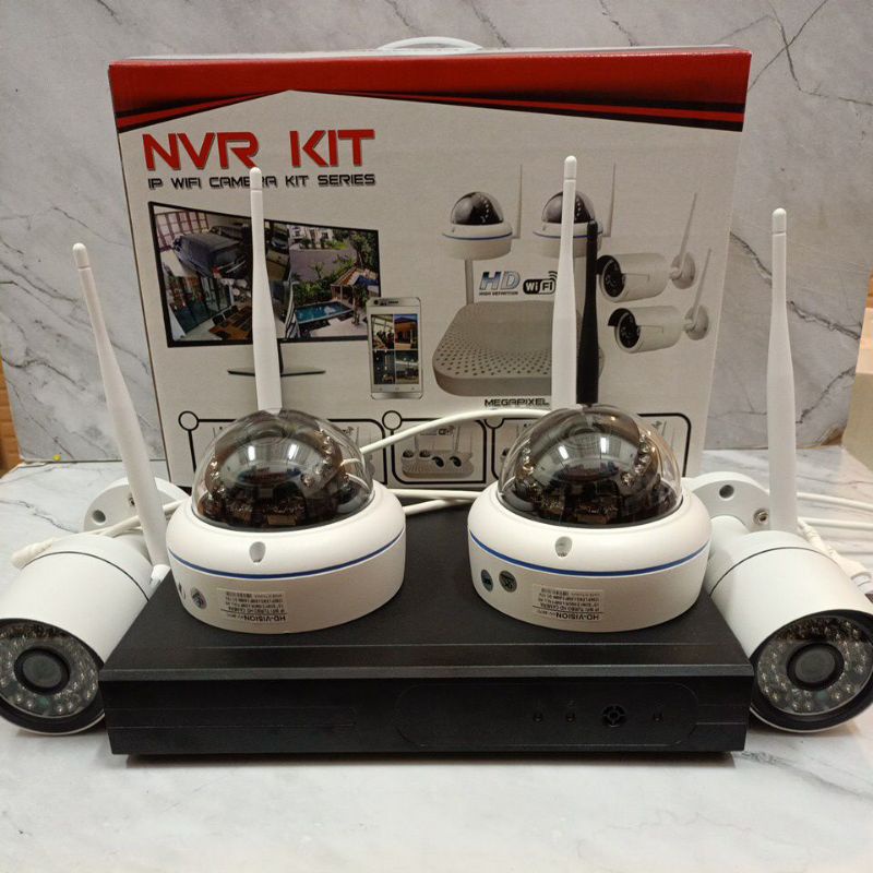 PAKET NVR KIT WIRELESS 4 CHANNEL 4MP 1080P FULL HD