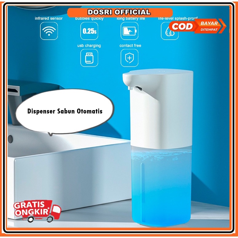 [BISA COD] Dispenser Sabun Otomatis Rechargeable 350ml Sensor Liquid / Hand Sanitizer