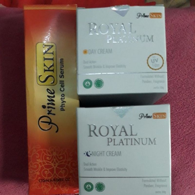 ORIGINAL ROYAL PLATINUM HWI DAY CREAM NIGHT CREAM DAN PRIMESKIN