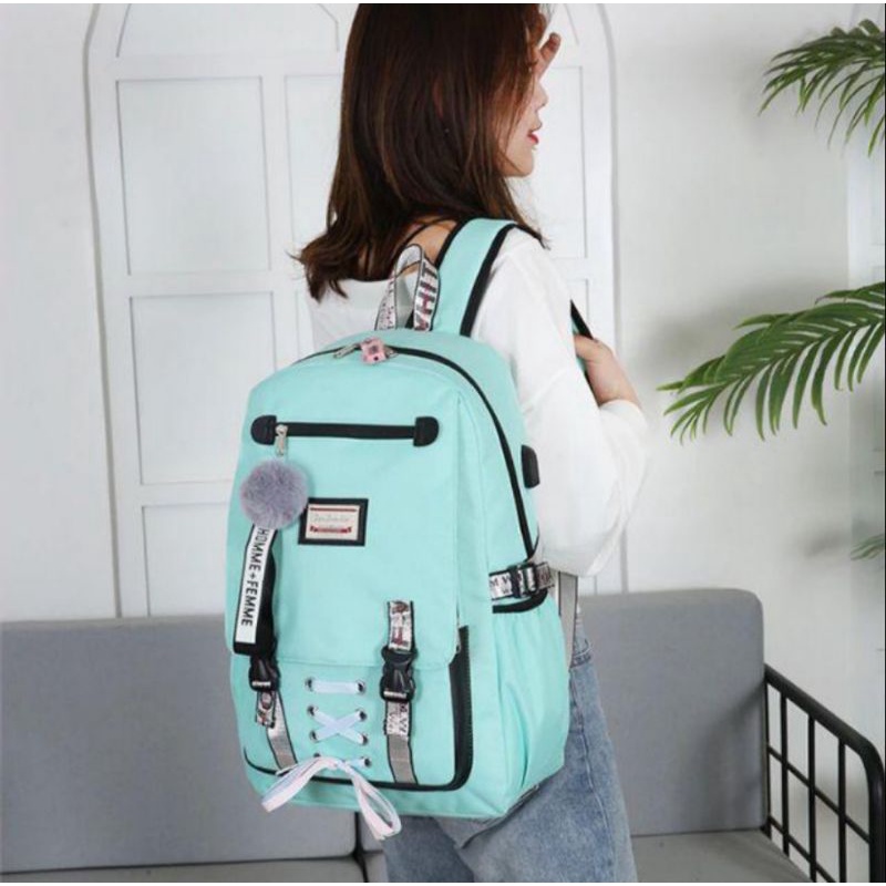 Tas Ransel Remaja Sekolah Pita tengah Laki laki perempuan sd,smp,sma kekinian-Tosca