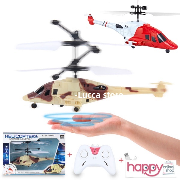 Apache UH-60 Mainan Helikopter induksi RC pesawat Led Remote control sensor helicopter anak