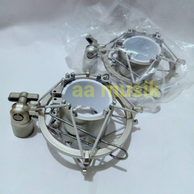 HOLDER MIC CONDENSER BAHAN KUAT SHOCKMOUNT MIC CONDENSER