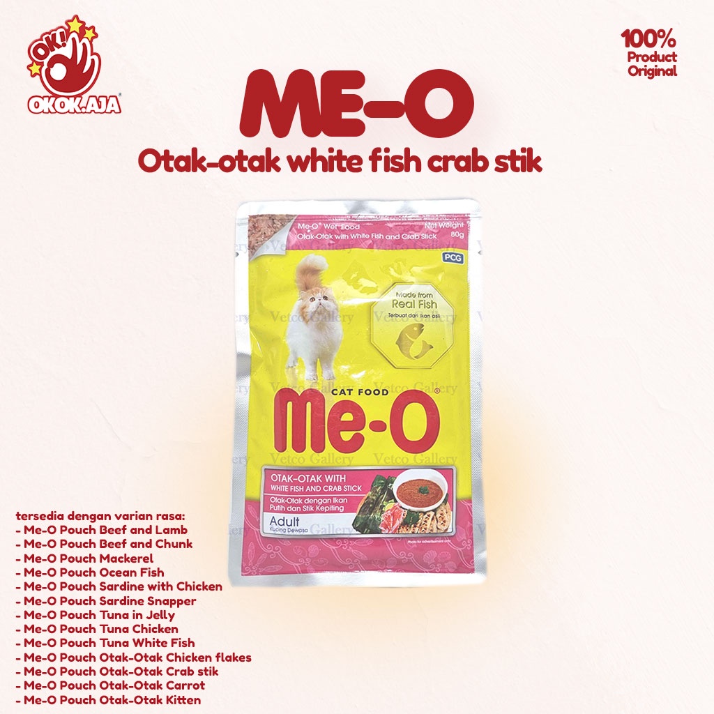 Makanan Kucing basah MEO pouch 80g Adult &amp; Kitten - Meo sachet