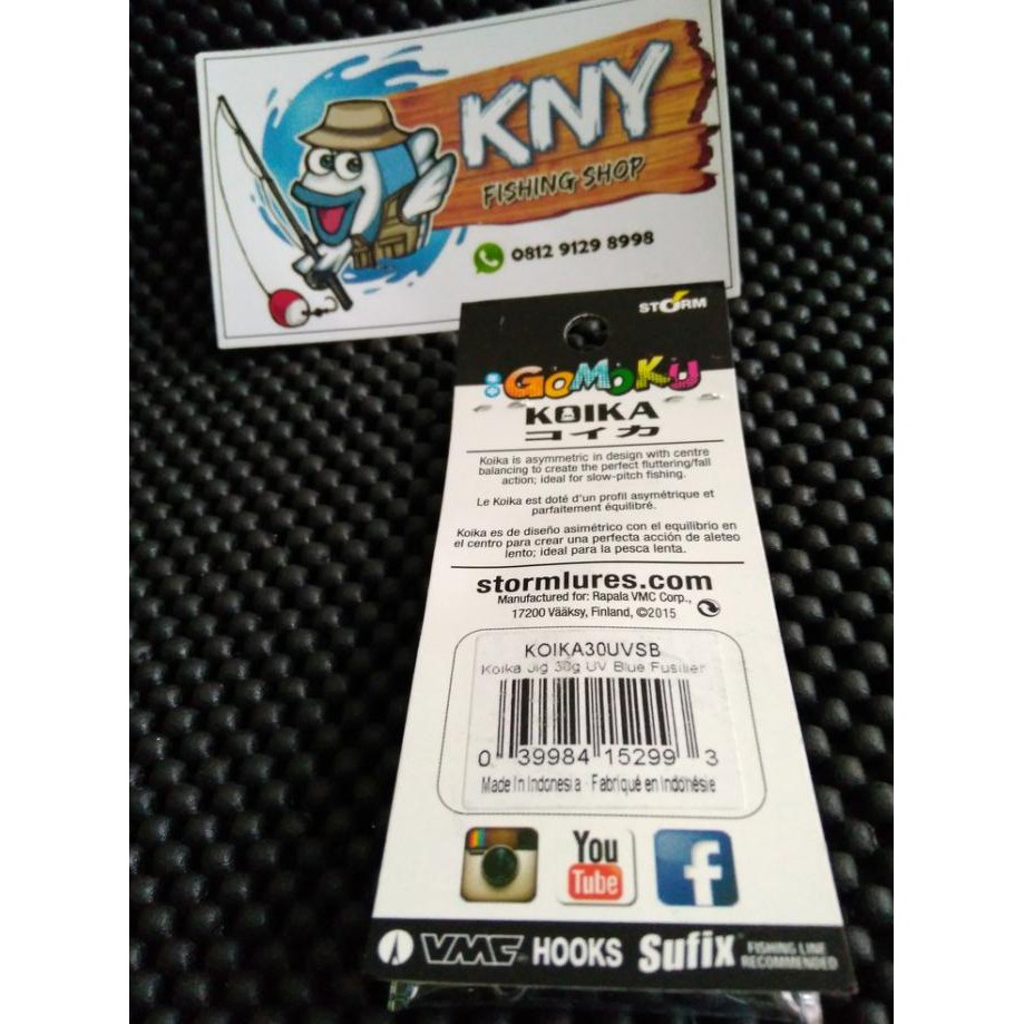 Metal Jig Storm Gomoku Koika 30Gr Uv Bright Blue Fusilier Lure Umpan