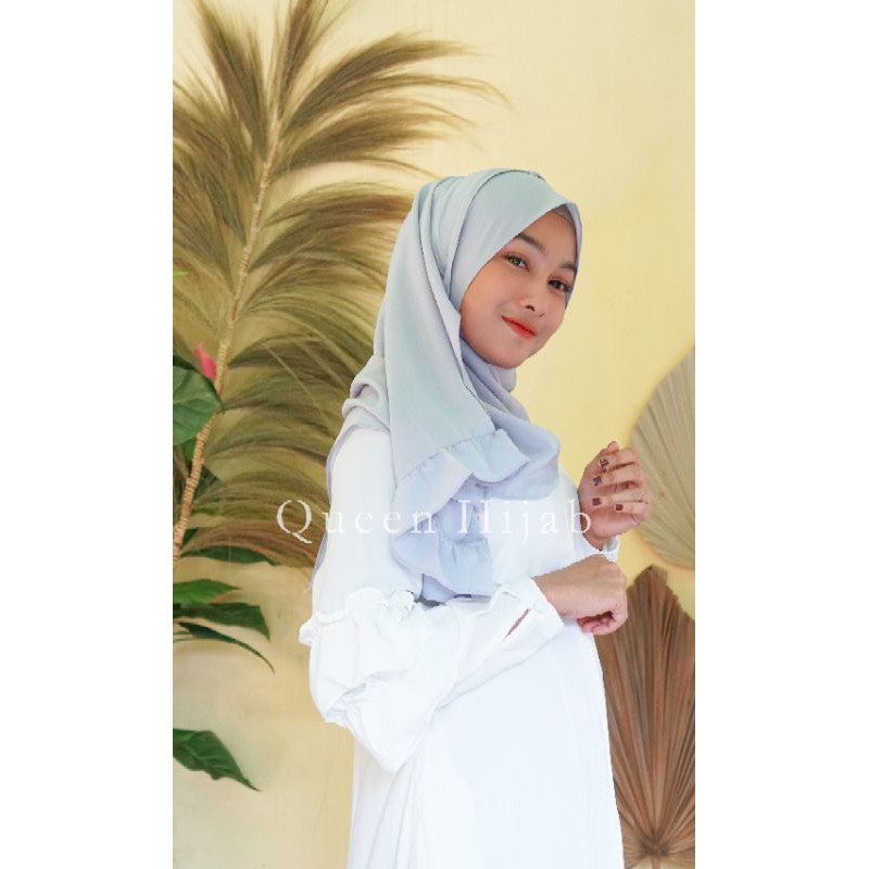 Jilbab Khimar Pinguin Jersey - Bergo Instan Simpel - Kerudung Hijab Pet Antem berlebel by dinar galery