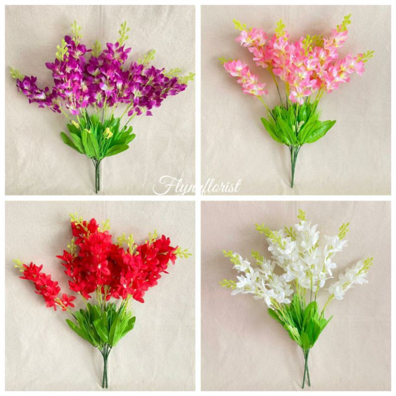 Bunga Dolphin Flower (satuan) Bunga Artificial / Bunga Plastik / Bunga Dekorasi / Pernikahan