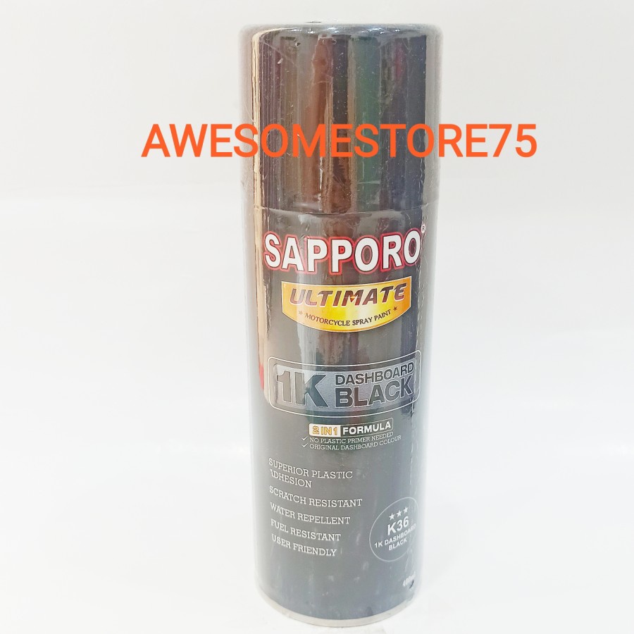 SAPPORO ULTIMATE *** K36 1K DASHBOARD COATING BLACK Hitam Cat Semprot