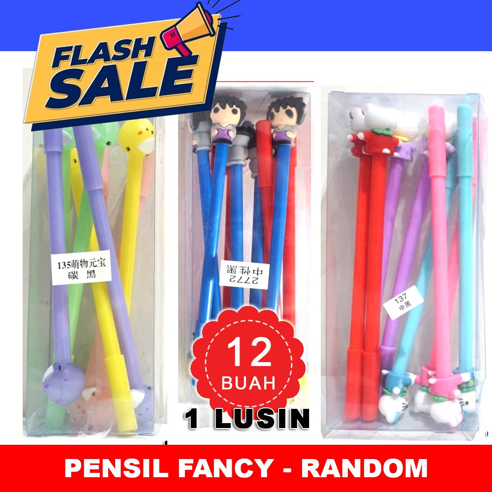 

OBRAL PEN FANCY GEL 1 LUSIN - motif dan model campur