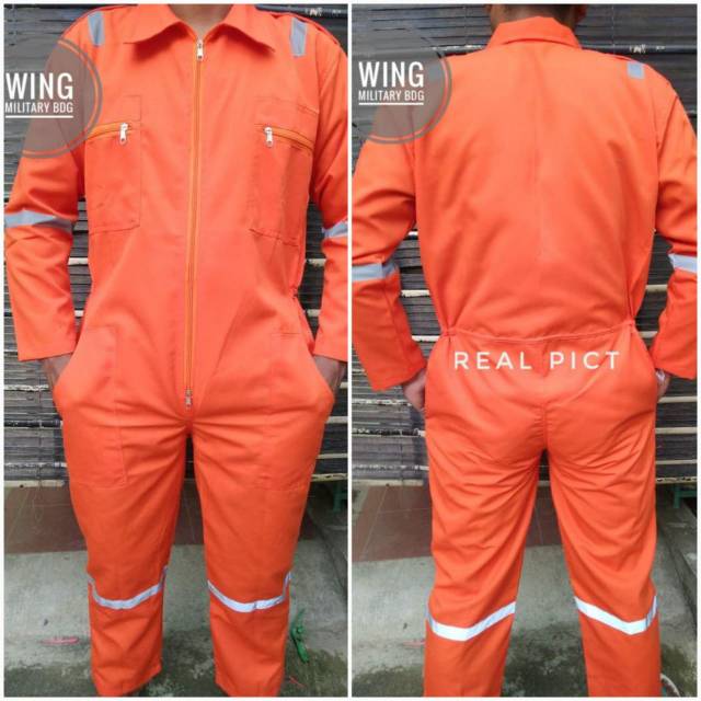 Wearpack Coverall / Katelpak List / Seragam Bengkel / Seragam Kerja Proyek / Katelpak Safety