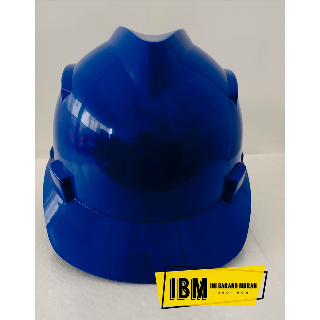 PROMO-HELM PROYEK  BIRU DALAMAN PUTAR// BLUE SAFETY HELMET FAST TRACK