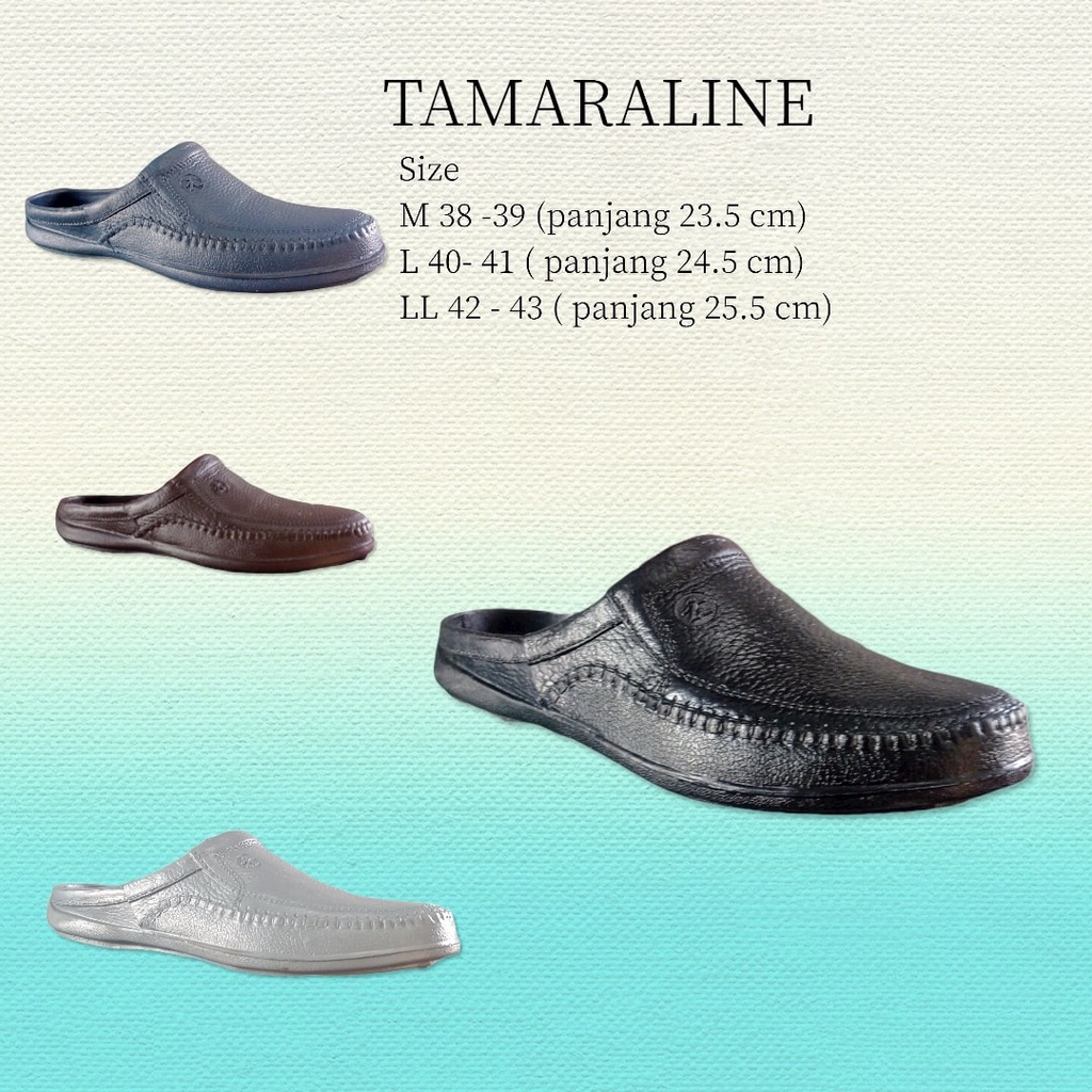 sepatu sandal karet pria dewasa tamara line 195 38 43   sandal slop karet pria   sandal pria murah t
