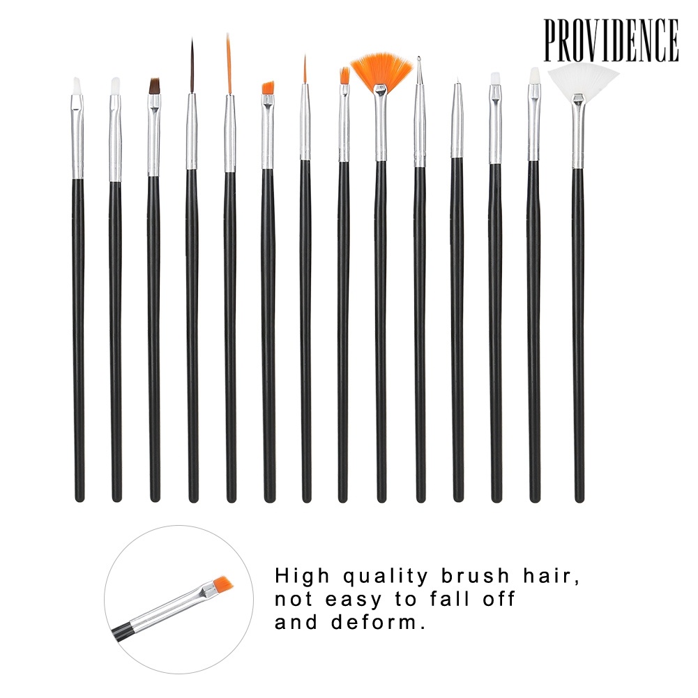 Providence 15Pcs/Set Pro Nail Art Drawing Dotting Polish Makeup Pen Brushes Manicure Tool