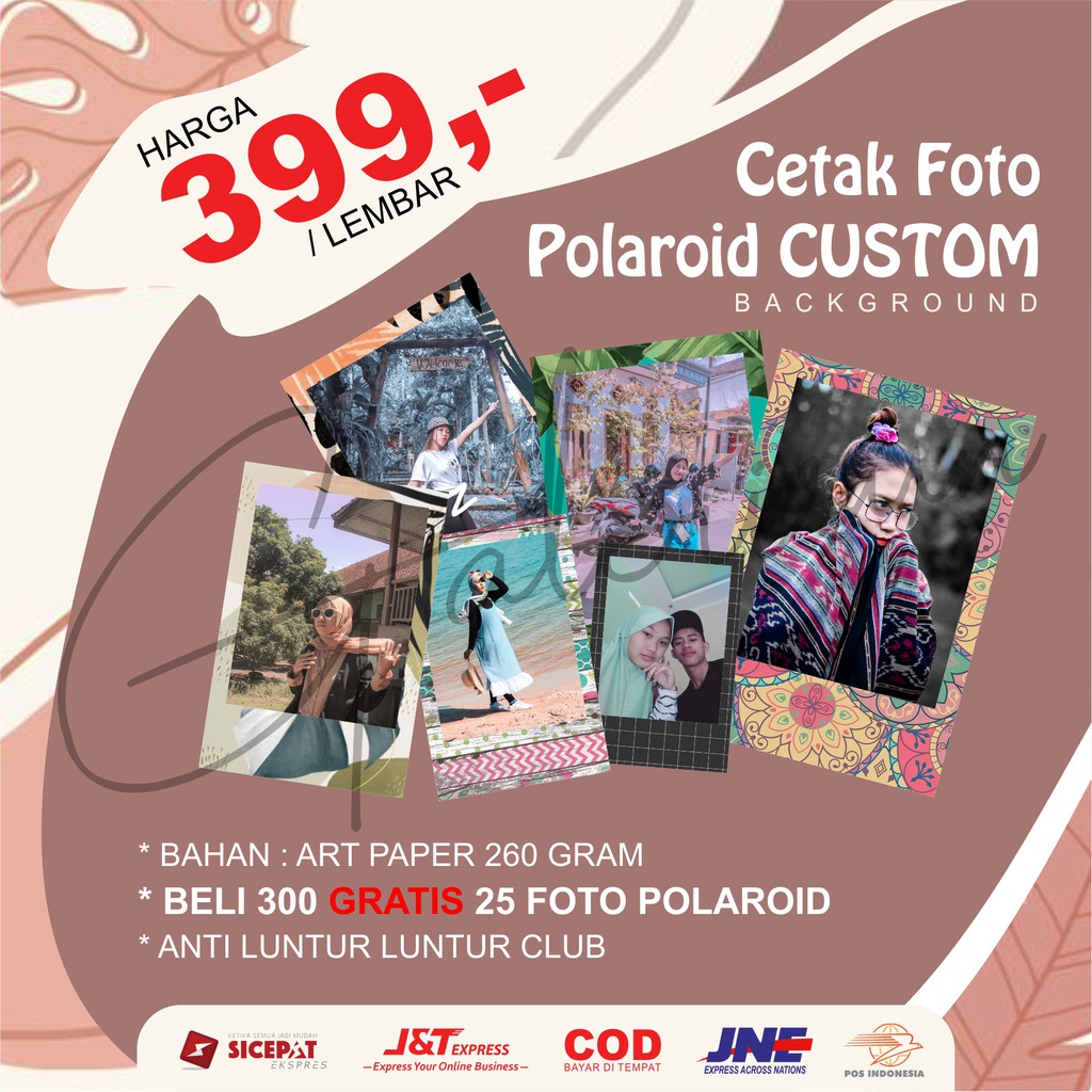 Jual CETAK FOTO POLAROID MURAH CUSTOM BACKGROUNG POLAROID KPOP UKURAN CM X CM Shopee