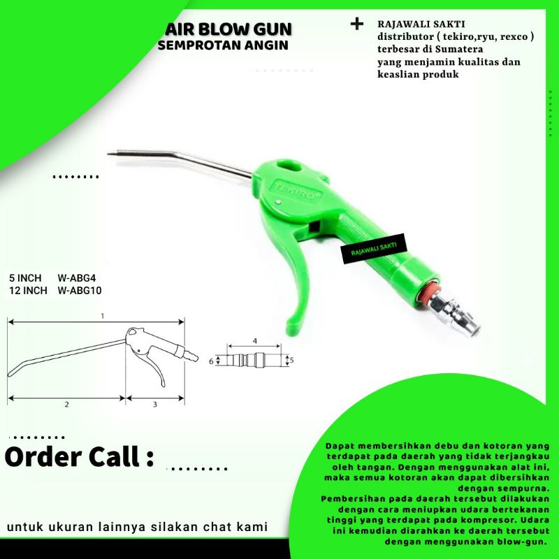 TEKIRO AIR BLOW GUN 4" DAN 10"