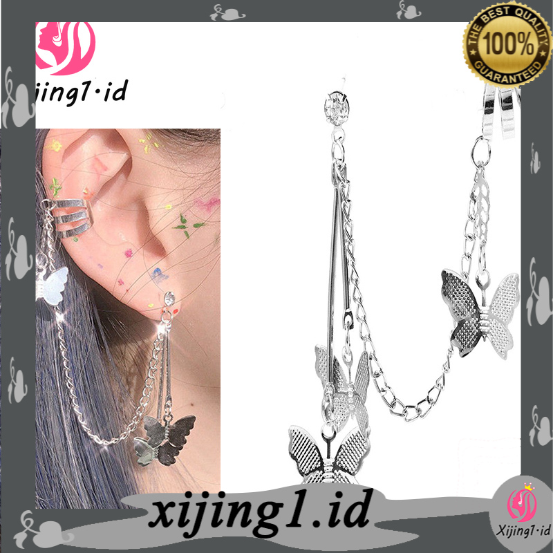 【TERSEDIA &amp; COD】【1 Pc】Klip Tulang Telinga Kupu-kupu Korea Baru Dan Anting Stud