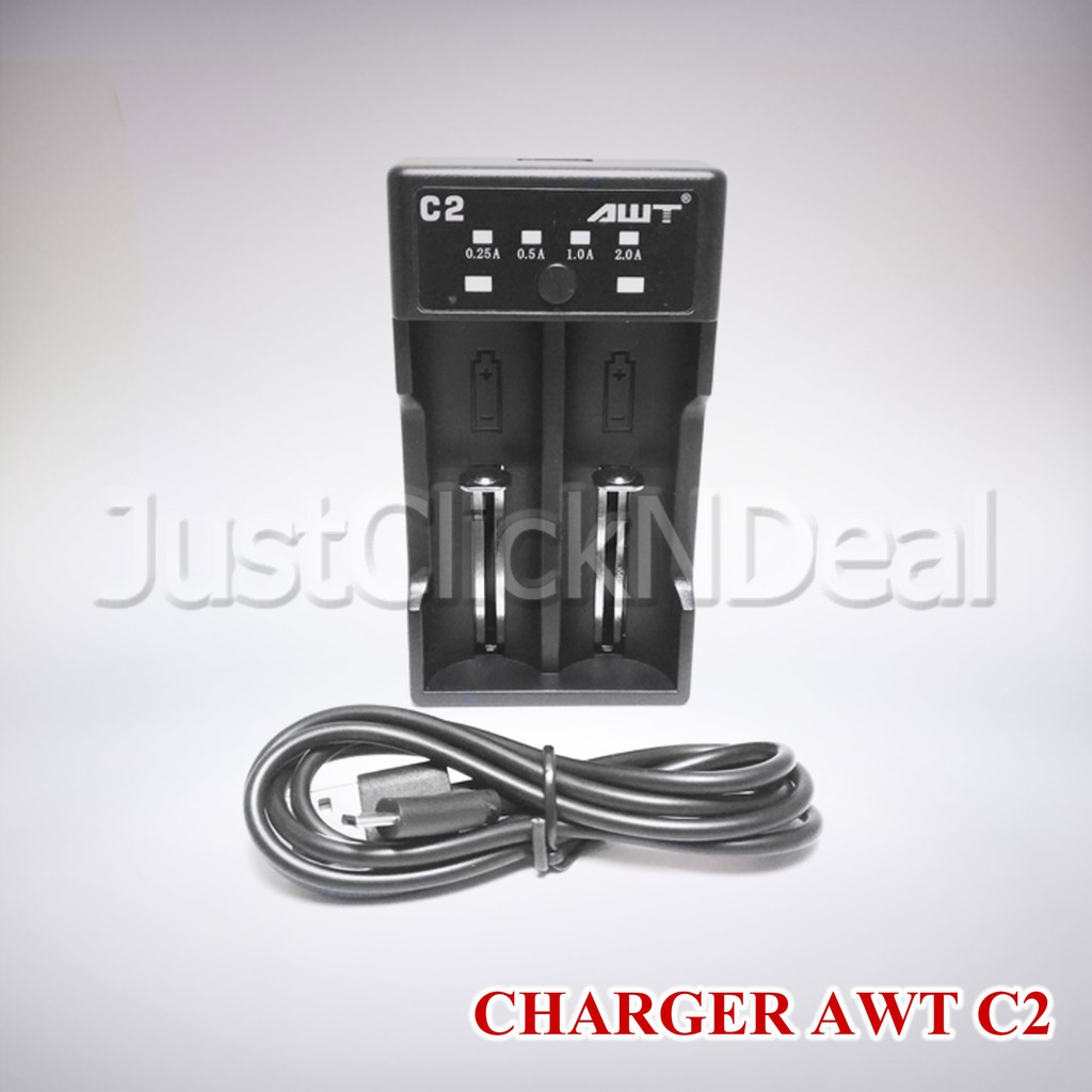 Fast Charger AWT C2 2A 2 Slot Authentic Original Oten