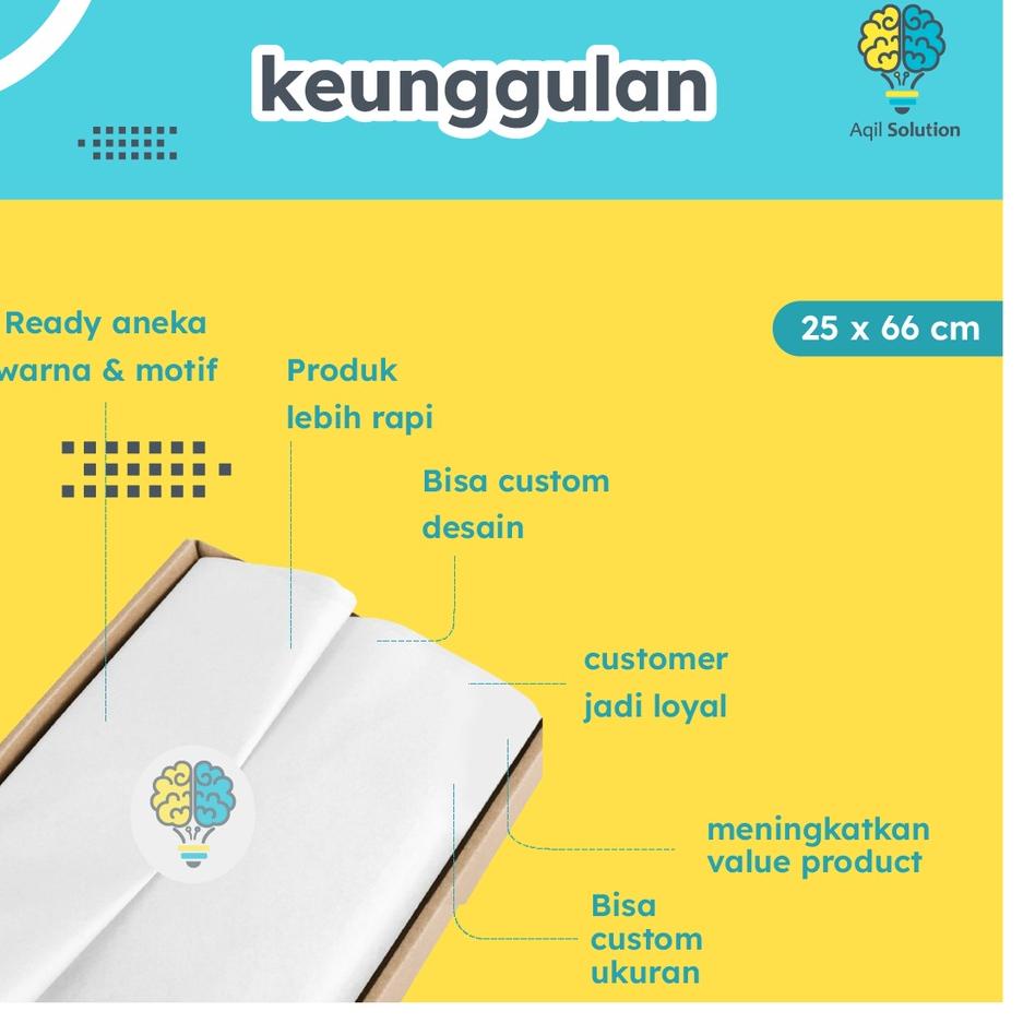 

Promo Khusus (25x66cm=50pcs) Kertas Dorslag Lito Perlengkapan Packing Gift Aesthetic Bungkus Sepatu Tas Topi Baju dll By Aqilsolution