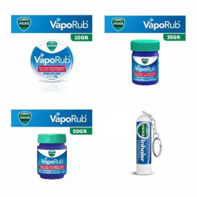 Vicks VapoRub 10gr 25gr 50gr Balsem Pelega Pernafasan dan Hidung Tersumbat Balsem Gosok Vicks Origin