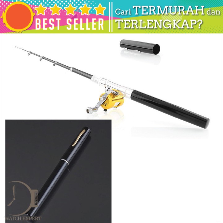 COD Tongkat Pancing Joran Pancing Bentuk Pena Panjang 1M Dengan Reel Pancing