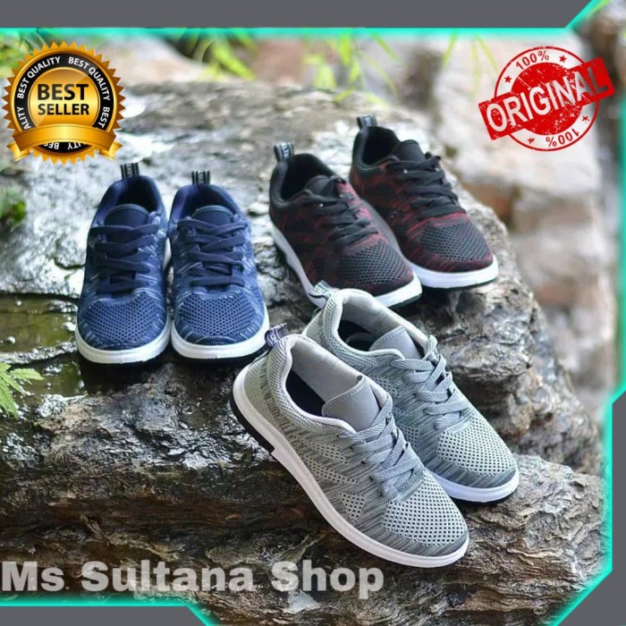 Sepatu Sneaker Pria Sepatu Olahraga Wanita Sport Casual Terbaru Murah - Biru, 43