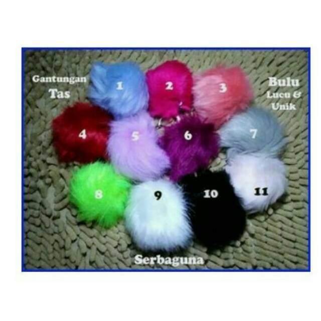 Gantungan tas bulu/gantungan tas/gantungan tas lucu