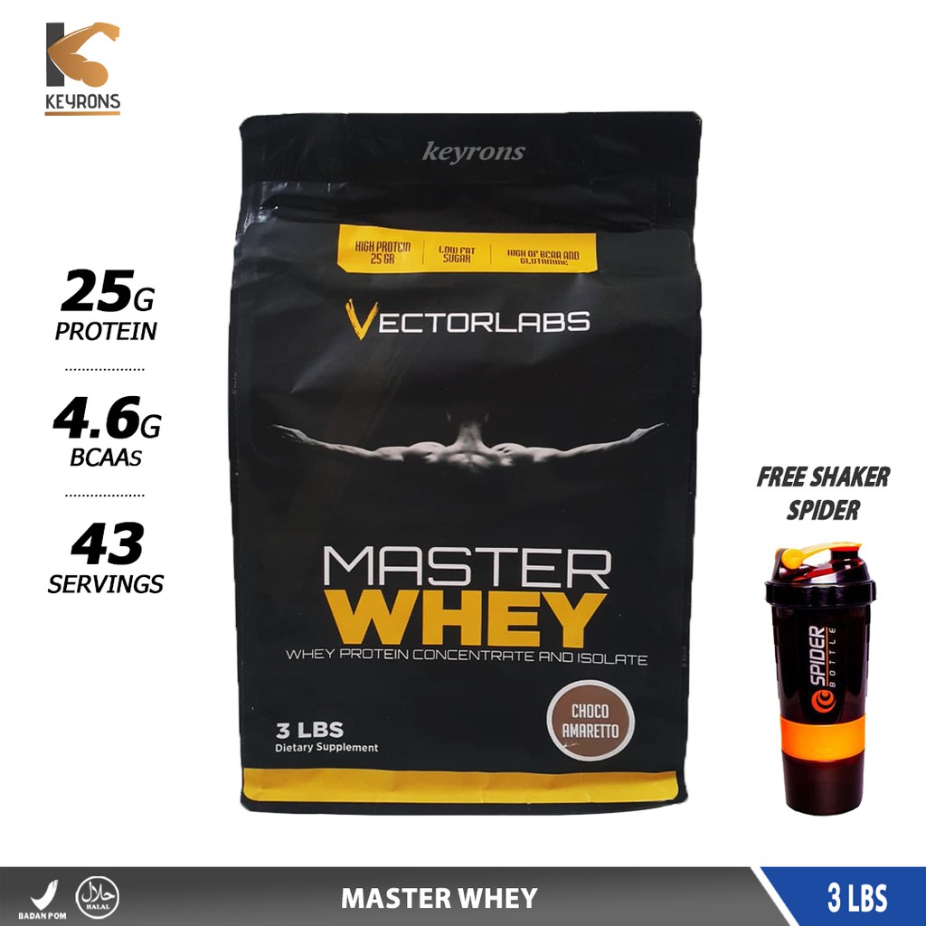 VECTORLABS MASTER WHEY 3 LBS VECTOR LABS WHEY PROTEIN 3LBS BPOM