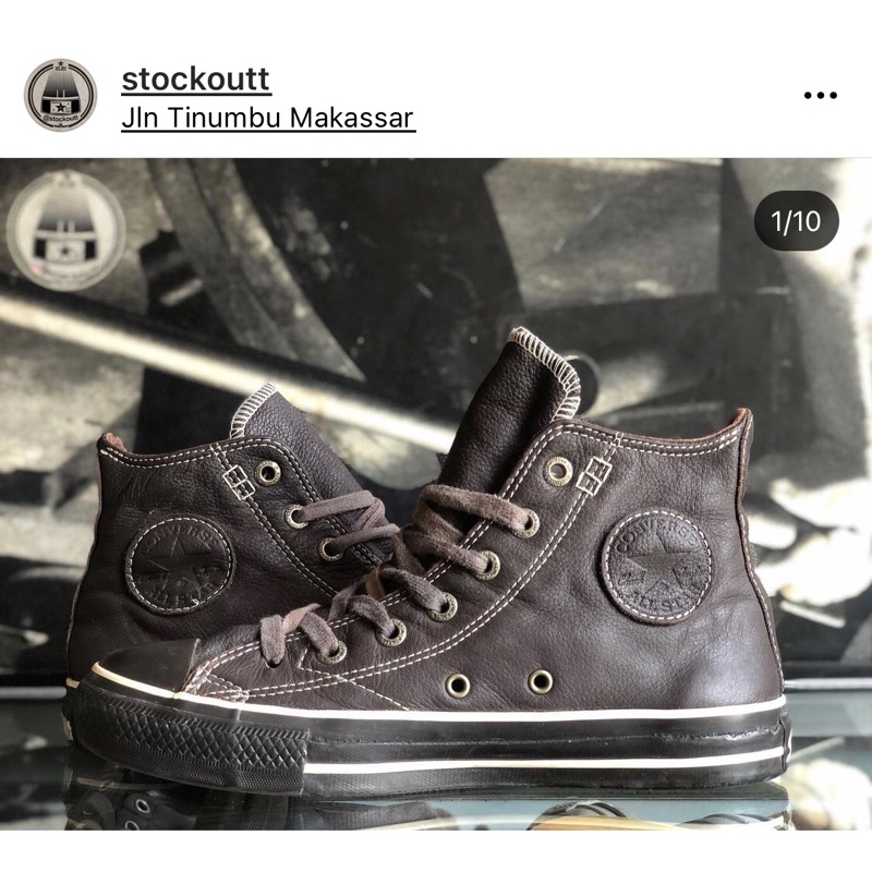 CONVERSE  EUROPEAN  LEATHER  ESPRESSO  BROWN