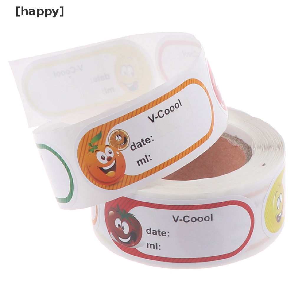 250pcs / roll Stiker Label Untuk Jus Buah / Makanan