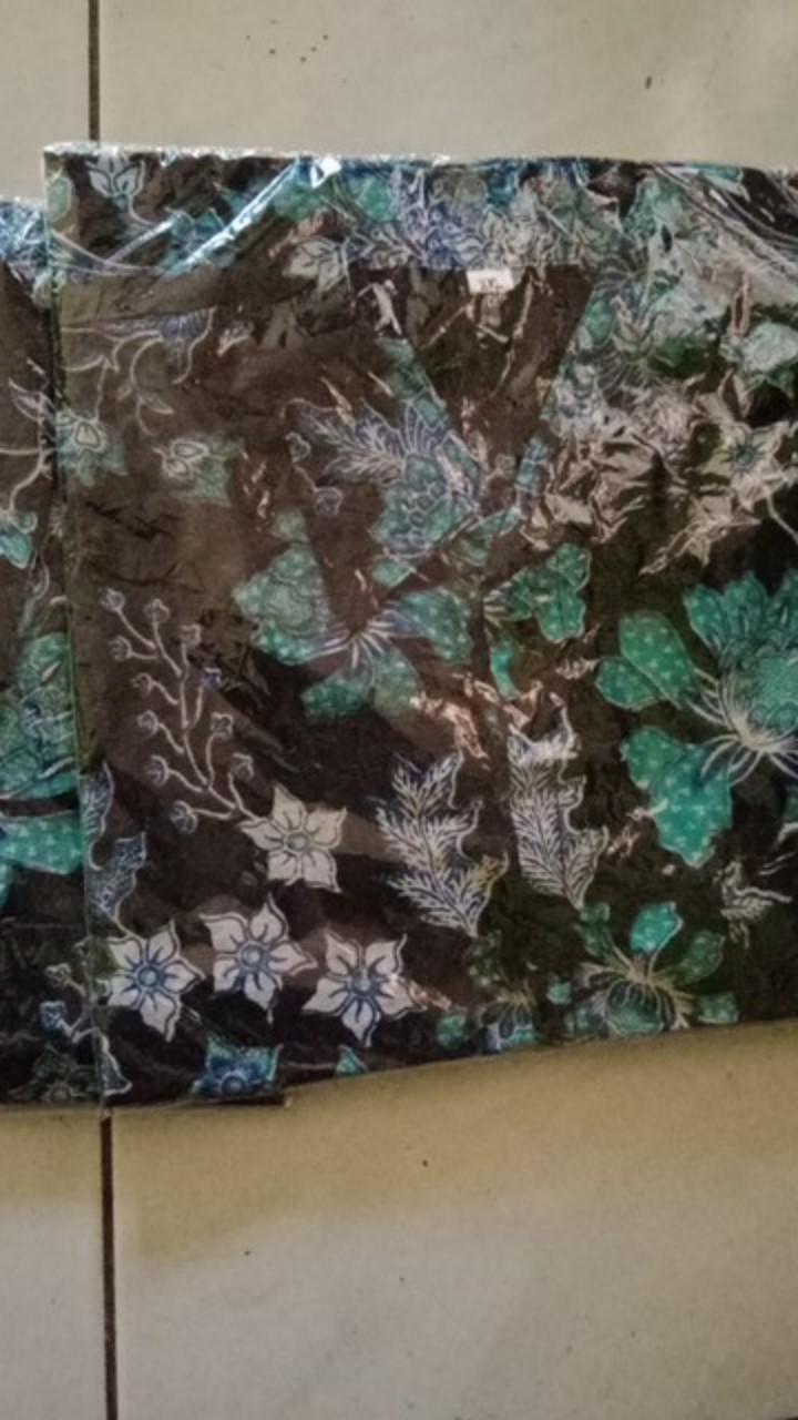 Batik Couple Keluarga Modern Sania Ruffle Ori Ndoro Jowi Dnt Motif Cibulan Biru