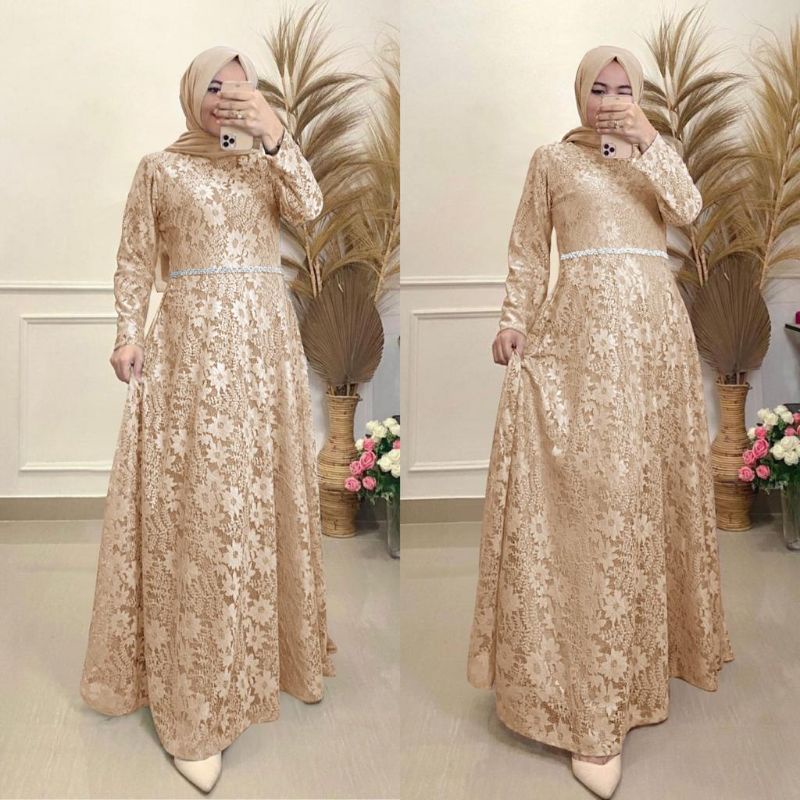 MAXI YUNAYA GAMIS BRUKAT GAMIS UNDANGAN GAMIS KONDANGAN GAMIS SERAGAMAN GAMIS MUTIARA