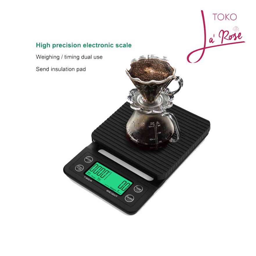 Timbangan Kopi Digital 5KG / 0.1GR Timer Drip Coffee Scale V60 MURAH