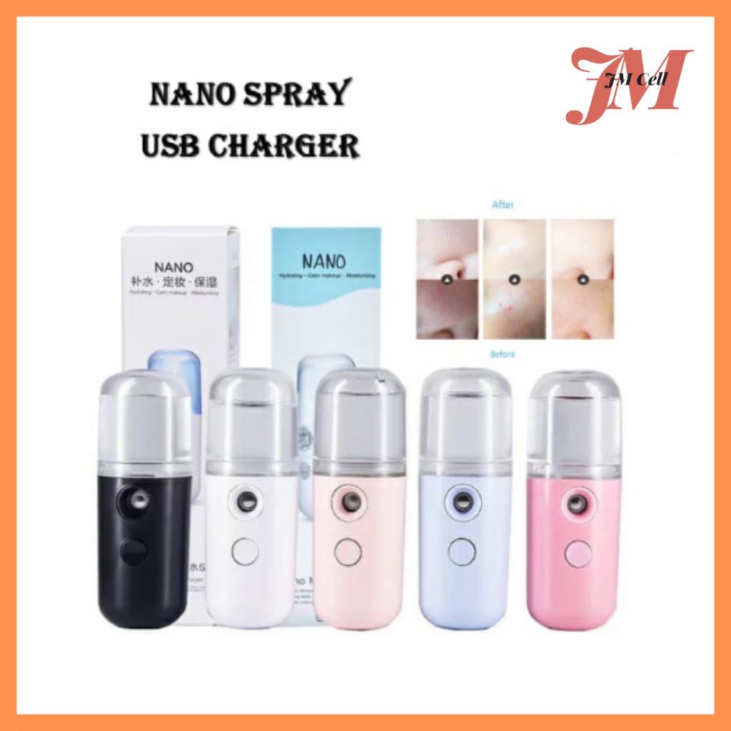 Nano Spray Mist Sprey Murah Wajah Mini Kipas Ori Generasi 2 Portable Sprayer Pelembab Wajah Perawata