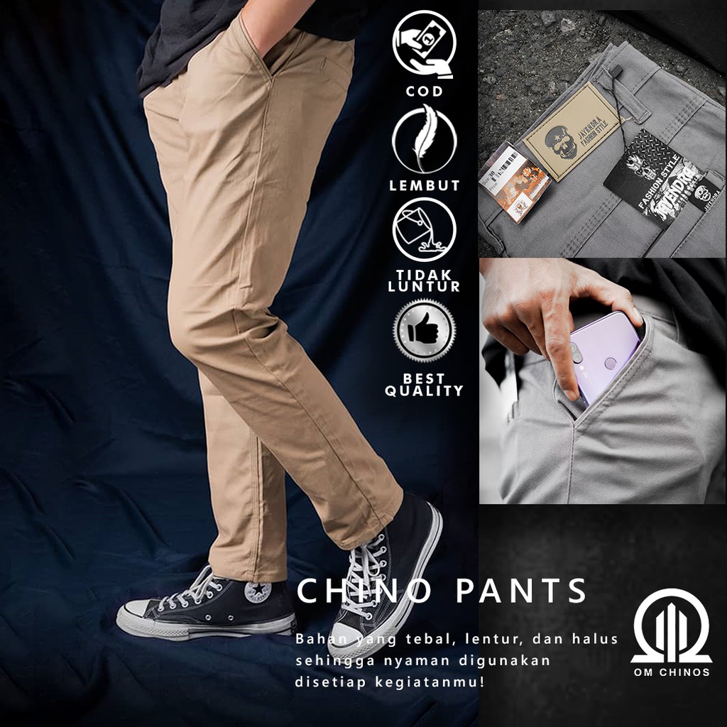 Celana Panjang Pria Casual Chino Pants Slim fit Outfit Distro Premium